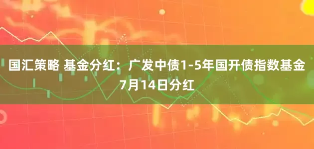 国汇策略 基金分红：广发中债1-5年国开债指数基金7月14日分红